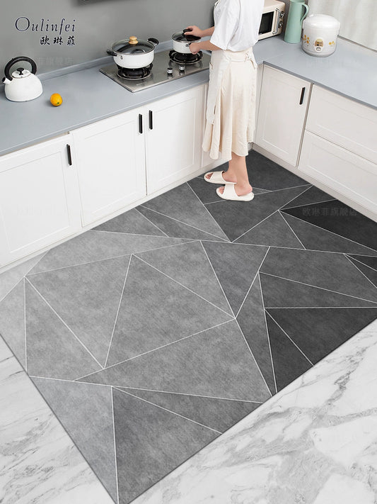 2024 New Arrival Kitchen Special Floor Mat Stain-Resistant Non Slip Floor Mat Oil-Proof Waterproof Household Mat Carpet Erasable and Washable